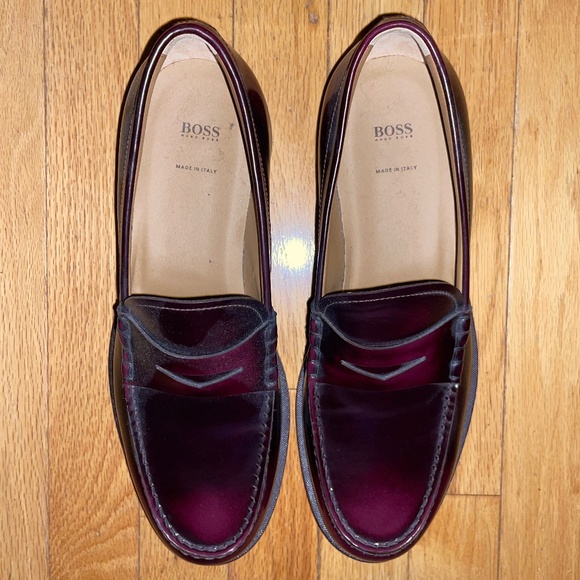 Brand New Men’s BOSS PENNY-TRIM LOAFERS IN BRUSH-OFF LEATHER - Picture 2 of 10